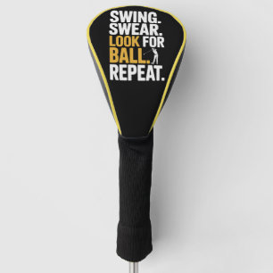 Schwingen Fluchen Nach Ball Suchen Wiederholen Gol Golf Headcover