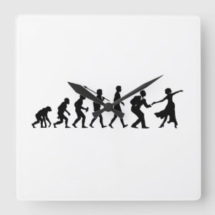 Schwingen-Tanzen Quadratische Wanduhr