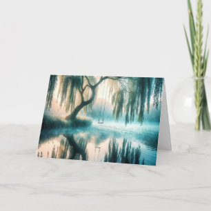 Schwingen von einem Baum zum Beileid Karte