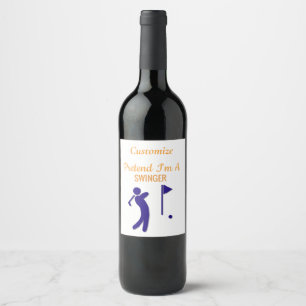 Schwingen von Golfer Thunder_Thunder_Cove Weinetikett