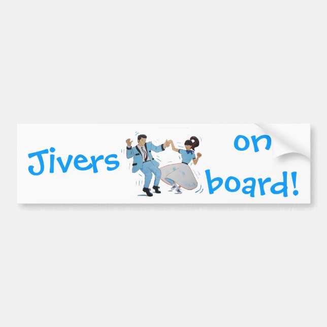 Schwingentänzer mit Pudelrock- und -sattelschuhen Autoaufkleber (Vorne)