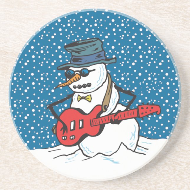 SchwingSchneemann, der eine Gitarre spielt Getränkeuntersetzer (Vorne)