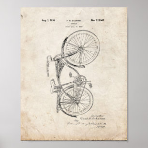 Schwinn Bicycle Patent - Old Look Poster