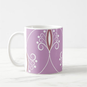 Schwirbelnde Eleganz: Vintag geometrisch Kaffeetasse