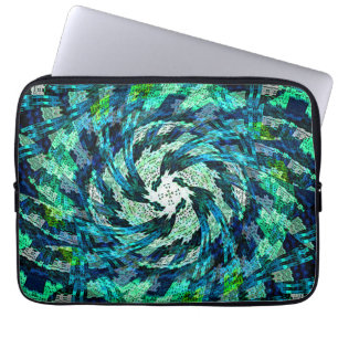 Schwirbelnde geometrische Wellen.... Laptopschutzhülle