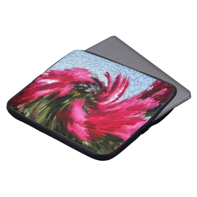 Schwirbelte Rose...... Laptopschutzhülle (Vorne Oben)
