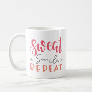 Schwitz Lächeln Wiederholen Kaffeetasse