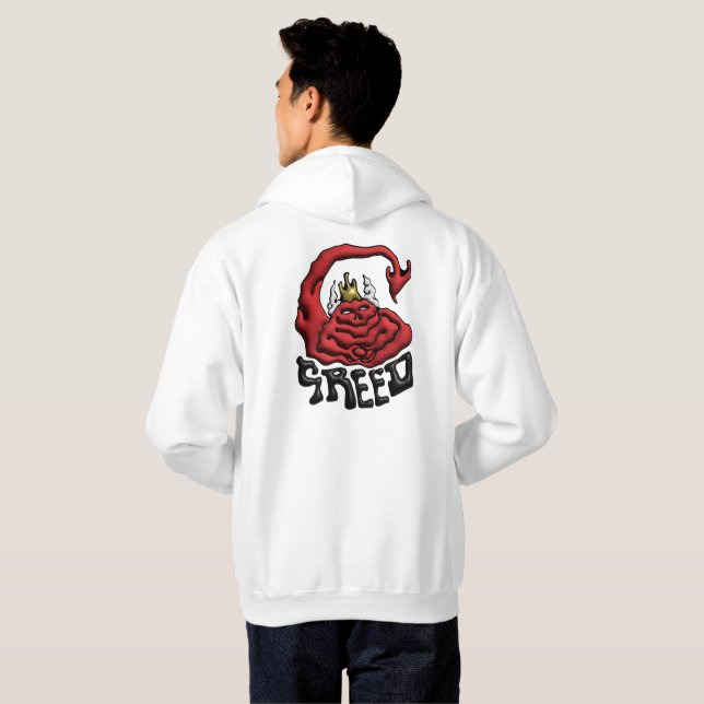 Schwitze deine Teufelsgier Hoodie (Schwarz voll)