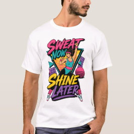 Schwitze jetzt, strahle später Retro-80er-Turnhall T-Shirt