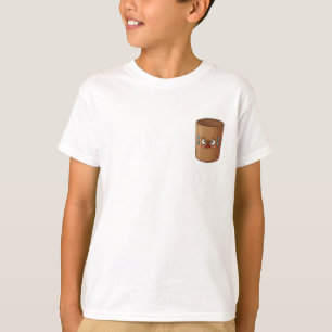 Schwitzende Nervöse Braune Kaffeetasse Kinder T-Shirt