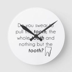 Schwörst du? runde wanduhr