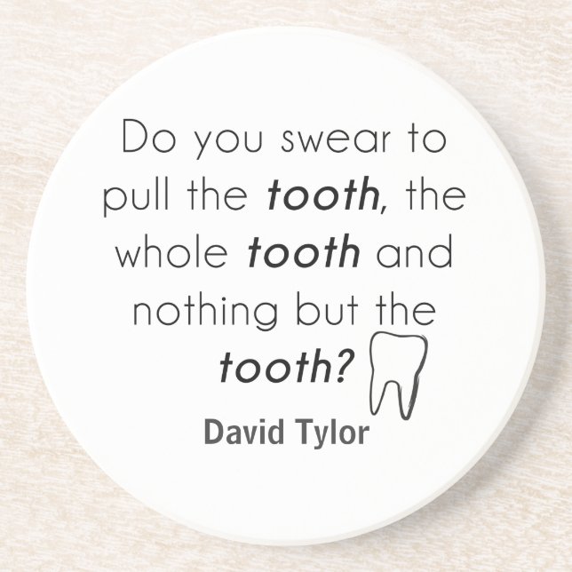 Schwörst du? sandstein untersetzer (Vorne)