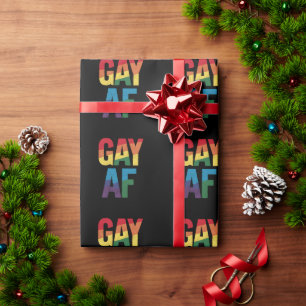 Schwul AF LGBT Stolz Schwules Geschenk Monat des S Geschenkpapier