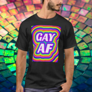 Schwul AF Regenbogen T-Shirt