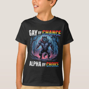 Schwul By Chance Alpha Wahl Lustiger Wolf Alpha Lg T-Shirt
