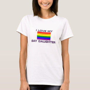 Schwul Lesbisch ICH LIEBE MEINE SCHWULE TOCHTER T-Shirt