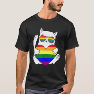 Schwul Lesbisch Lgbtq Katzen Stolz Monat Csd Lgbt T-Shirt