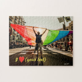 Schwul pride march in Barcelona Puzzle