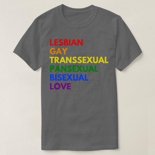 schwul-transsexuelle pansexuelle bisexuelle Liebe T-Shirt (Design vorne)