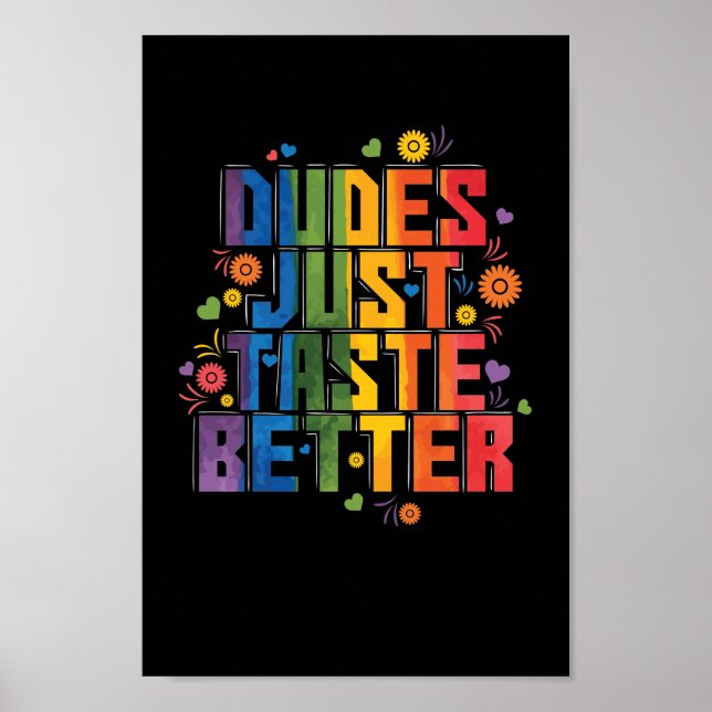 Schwul "Typs Geschmack Better" Poster (Vorne)