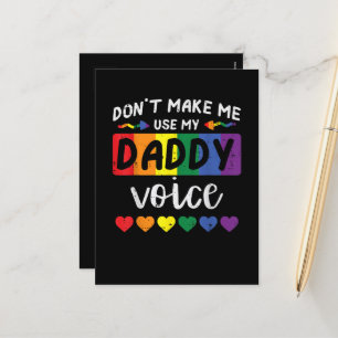 Schwul, zwing mich nicht, Daddy-Stimme zu benutzen Feiertagspostkarte
