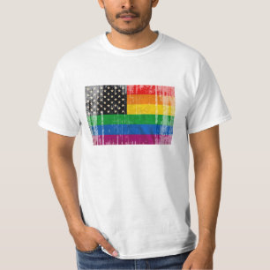 Schwule amerikanische Flagge T-Shirt