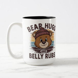 SCHWULE BÄREN BÄR UMARMUNGEN UND BAUCH MASSAGEN BÄ ZWEIFARBIGE TASSE