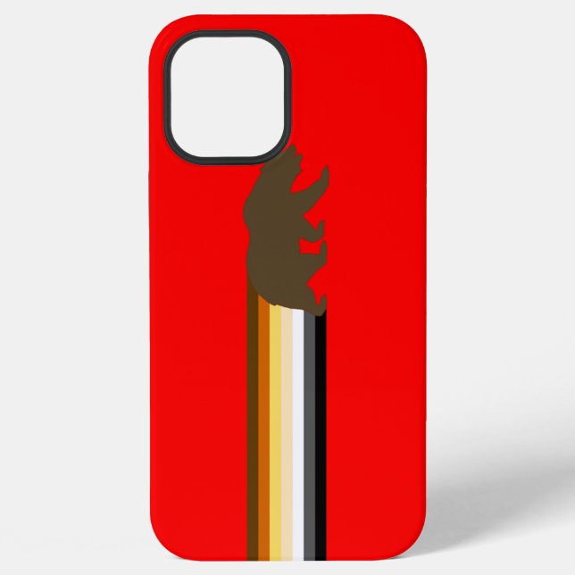 Schwule-Bären-Pride-Flagge iPhone Hülle (Rückseite)