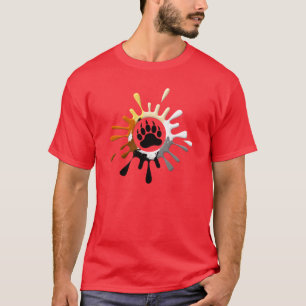Schwule Bärenstolzfarben Bärenpranke T-Shirt