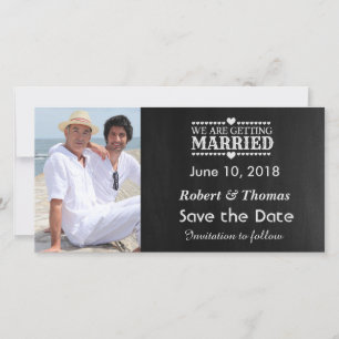 Schwule Foto-Save-the-Date-Karte Save The Date