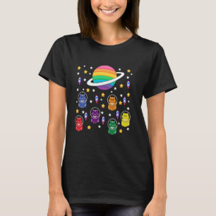 Schwule Katzen im Regenbogen-Stolzraum T-Shirt