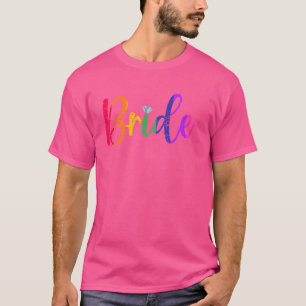 Schwule Lesben LGBT Hochzeitsfeier Braut T-Shirt J