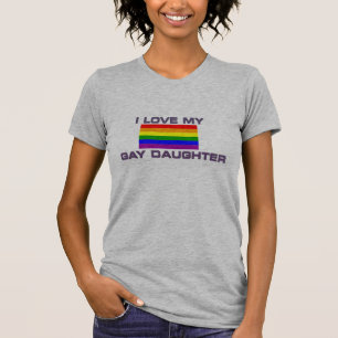 SCHWULE Lesben STOLZ Ich liebe meine schwule Tocht T-Shirt