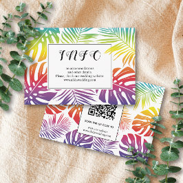 Schwule, lesbische Hochzeitshilfetropische Blätter Begleitkarte