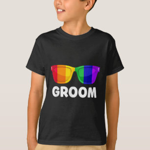 Schwule Lesbische Junggesellenparty Bräutigam Hoch T-Shirt