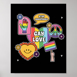 Schwule Liebe. Tag des Stolzes. LGBT+Stolz. Poster