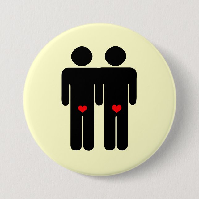 Schwule Liebhaber Button (Vorderseite)