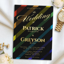 Schwule Männer Hochzeit Eleganter Regenbogen Gold