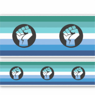 Schwule Männer-Protestflagge Aufkleber