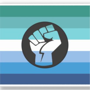Schwule Männer-Protestflagge Aufkleber