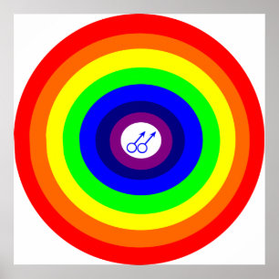 Schwule Männer Rund Regenbogen Poster