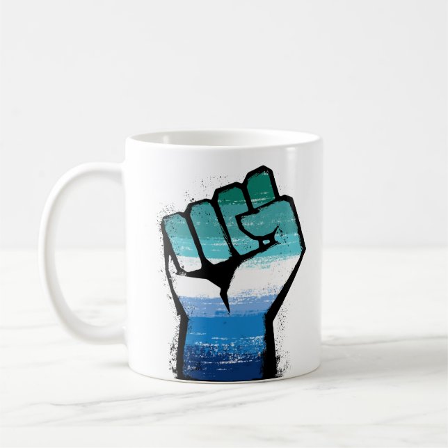 Schwule Männer Stolzfaust Kaffeetasse (Links)