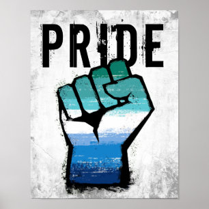 Schwule Männer Stolzfaust Poster