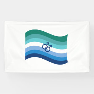 Schwule männliche Liebe Stolz Azure Wavy Flagge Banner