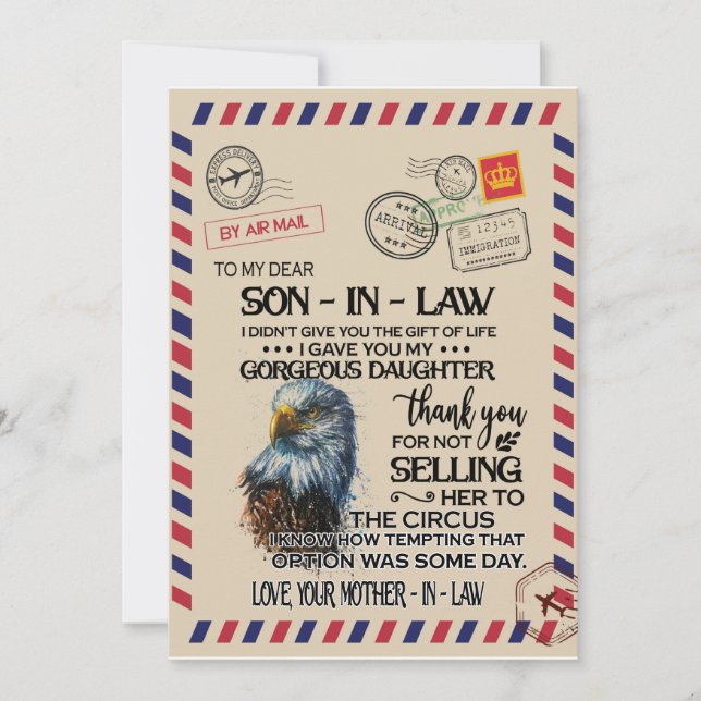 Schwule| Mein lieber Schwiegersohn von der Mutter Einladung (Vorderseite)