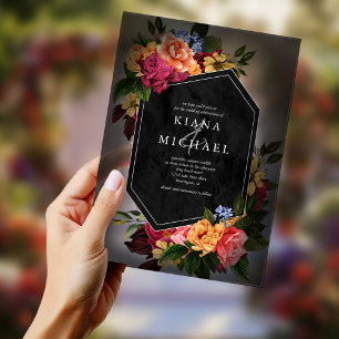 Schwüle Nächte Florale Hochzeit ID829 Einladung