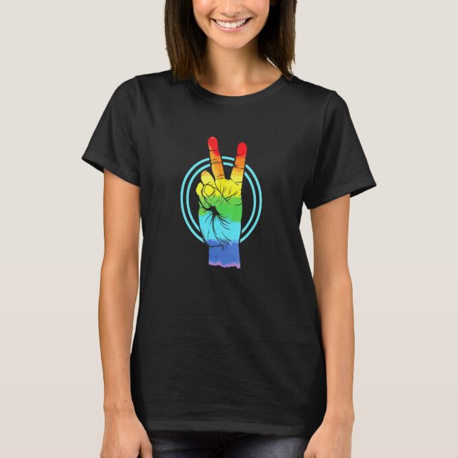 Schwule oder lesbische Friedensbewegung T-Shirt (Vorderseite)