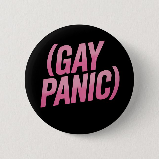 Schwule Panik-LGBTQ-Proteststolz Button (Vorderseite)