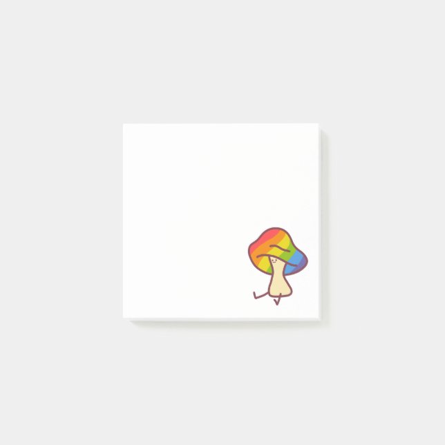 Schwule Pilze Regenbogen-Pilz-Haftnotizen Post-it Klebezettel (Vorderseite)