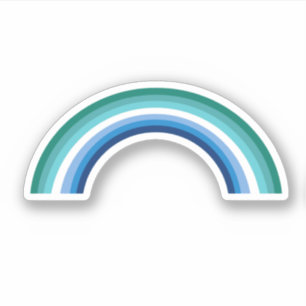 Schwule Regenbogenfarbe Azure Aufkleber